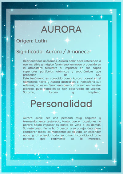 nombres de estrellas para niñas aurora-verde